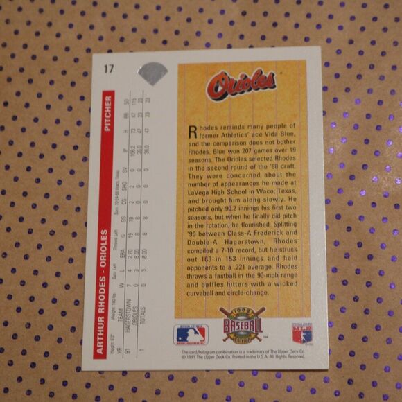 Arthur Rhodes #17 Baseball Card - Picture 2 of 2